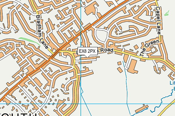 EX8 2PX map - OS VectorMap District (Ordnance Survey)