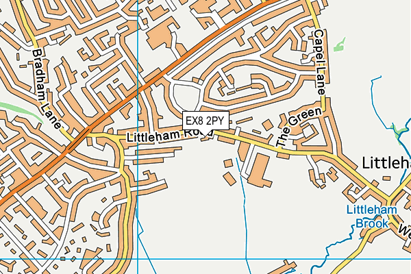 EX8 2PY map - OS VectorMap District (Ordnance Survey)