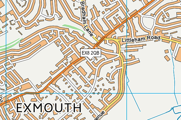 EX8 2QB map - OS VectorMap District (Ordnance Survey)