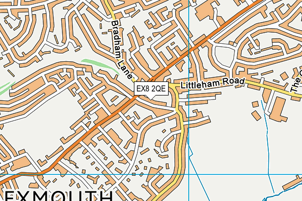 EX8 2QE map - OS VectorMap District (Ordnance Survey)