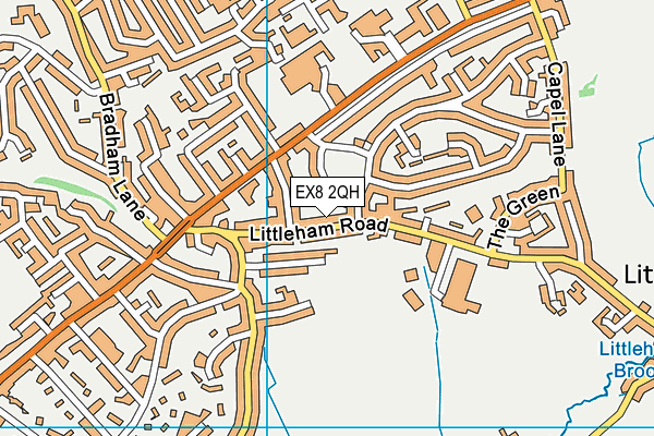 EX8 2QH map - OS VectorMap District (Ordnance Survey)