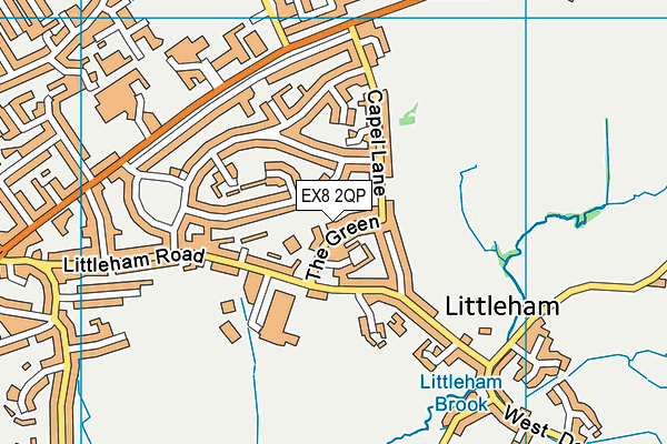 EX8 2QP map - OS VectorMap District (Ordnance Survey)