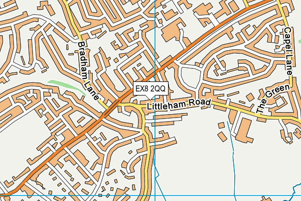 EX8 2QQ map - OS VectorMap District (Ordnance Survey)