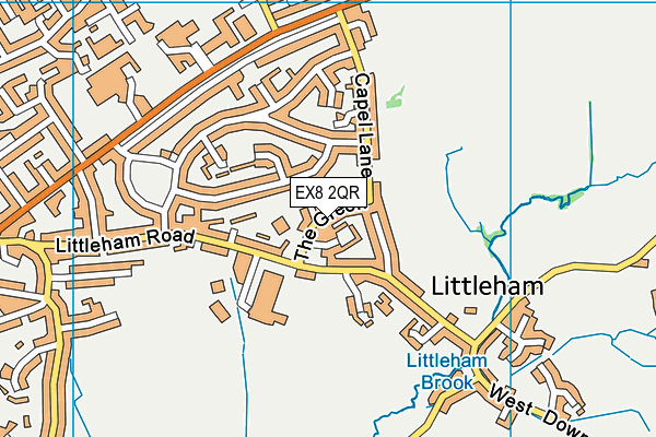 EX8 2QR map - OS VectorMap District (Ordnance Survey)