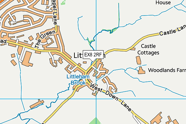 EX8 2RF map - OS VectorMap District (Ordnance Survey)