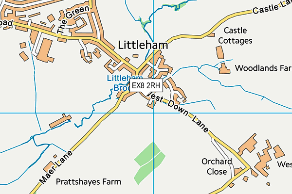 EX8 2RH map - OS VectorMap District (Ordnance Survey)