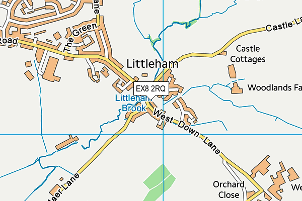 EX8 2RQ map - OS VectorMap District (Ordnance Survey)