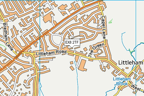 EX8 2TF map - OS VectorMap District (Ordnance Survey)