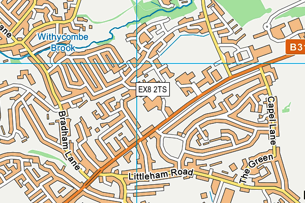 EX8 2TS map - OS VectorMap District (Ordnance Survey)