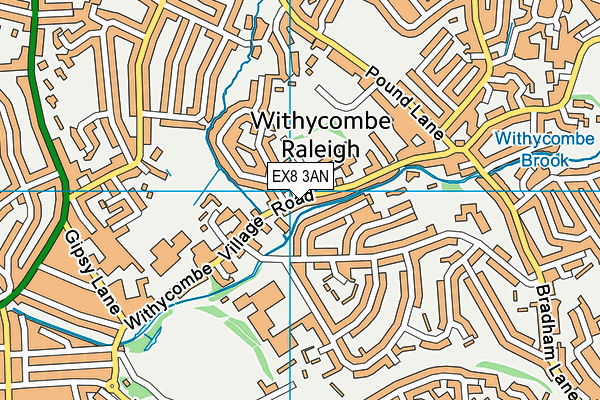 EX8 3AN map - OS VectorMap District (Ordnance Survey)