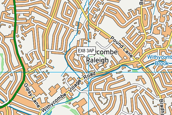 EX8 3AP map - OS VectorMap District (Ordnance Survey)