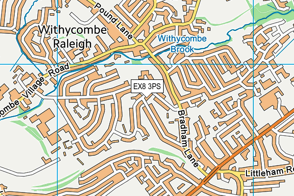 EX8 3PS map - OS VectorMap District (Ordnance Survey)