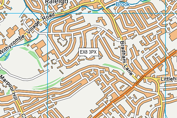 EX8 3PX map - OS VectorMap District (Ordnance Survey)