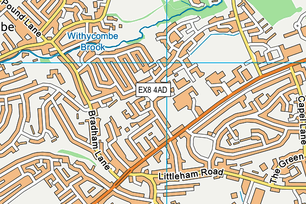 EX8 4AD map - OS VectorMap District (Ordnance Survey)