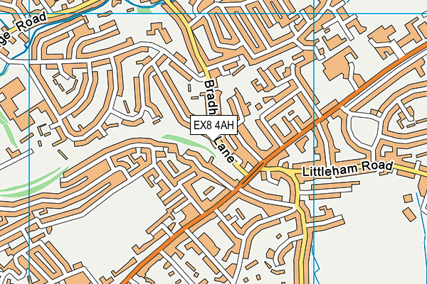 EX8 4AH map - OS VectorMap District (Ordnance Survey)