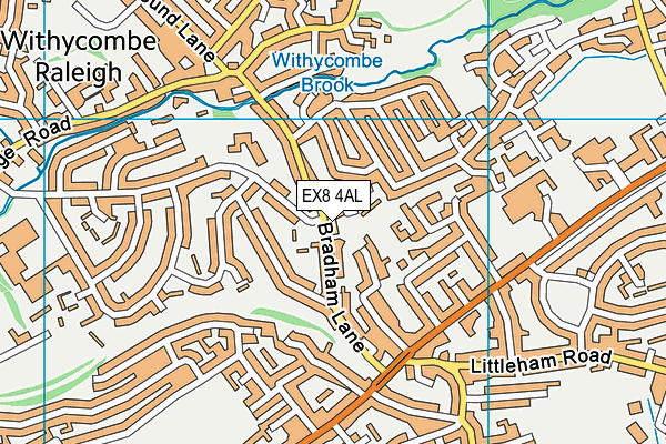 EX8 4AL map - OS VectorMap District (Ordnance Survey)