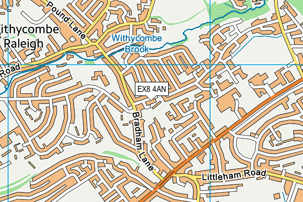 EX8 4AN map - OS VectorMap District (Ordnance Survey)