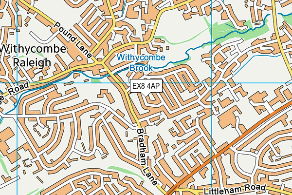 EX8 4AP map - OS VectorMap District (Ordnance Survey)