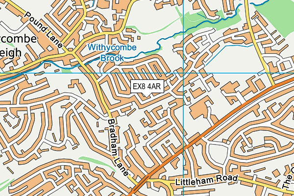 EX8 4AR map - OS VectorMap District (Ordnance Survey)