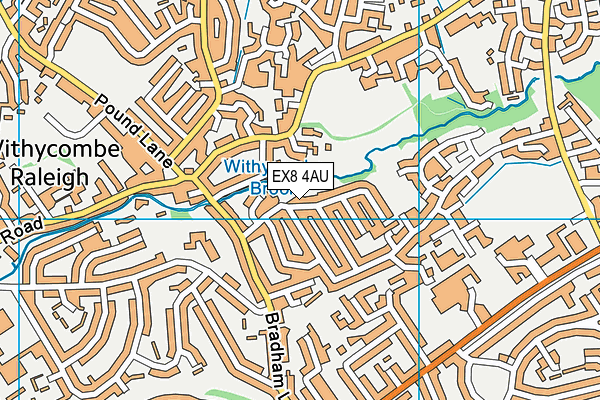 EX8 4AU map - OS VectorMap District (Ordnance Survey)