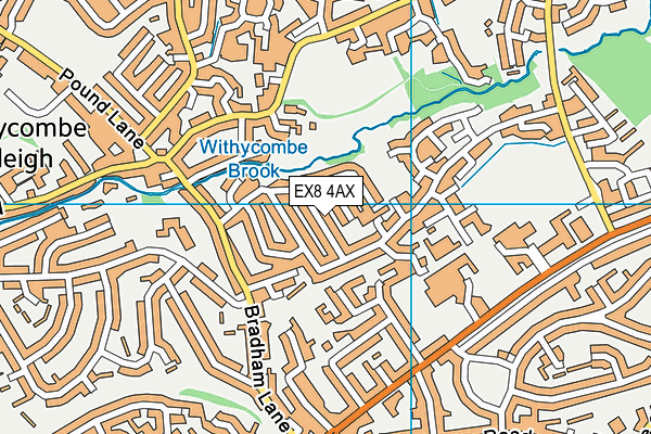 EX8 4AX map - OS VectorMap District (Ordnance Survey)