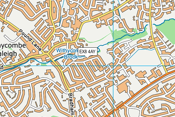 EX8 4AY map - OS VectorMap District (Ordnance Survey)