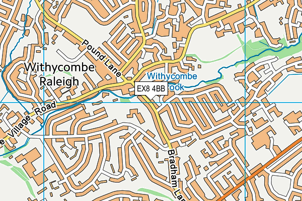 EX8 4BB map - OS VectorMap District (Ordnance Survey)