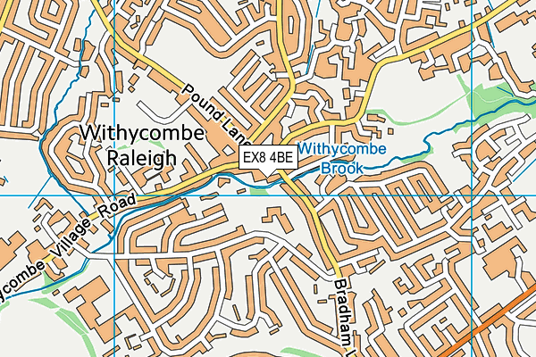 EX8 4BE map - OS VectorMap District (Ordnance Survey)