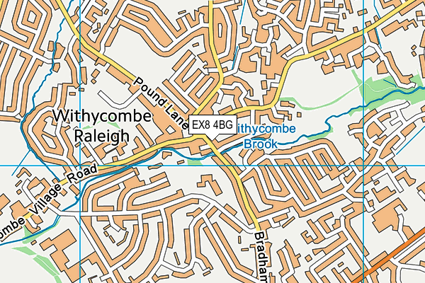 EX8 4BG map - OS VectorMap District (Ordnance Survey)