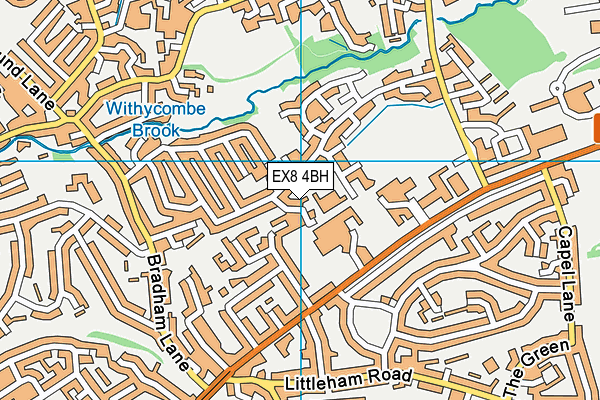 EX8 4BH map - OS VectorMap District (Ordnance Survey)