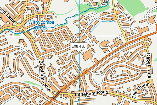 EX8 4BJ map - OS VectorMap District (Ordnance Survey)