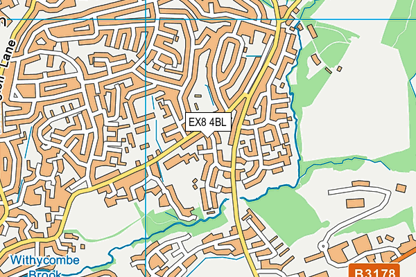 EX8 4BL map - OS VectorMap District (Ordnance Survey)