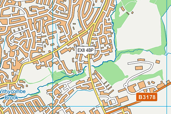 EX8 4BP map - OS VectorMap District (Ordnance Survey)