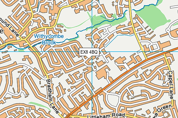 EX8 4BQ map - OS VectorMap District (Ordnance Survey)