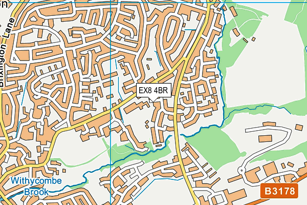 EX8 4BR map - OS VectorMap District (Ordnance Survey)