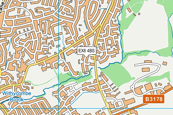 EX8 4BS map - OS VectorMap District (Ordnance Survey)