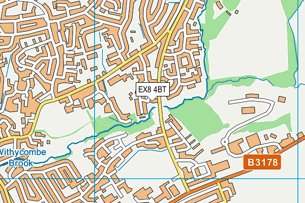 EX8 4BT map - OS VectorMap District (Ordnance Survey)