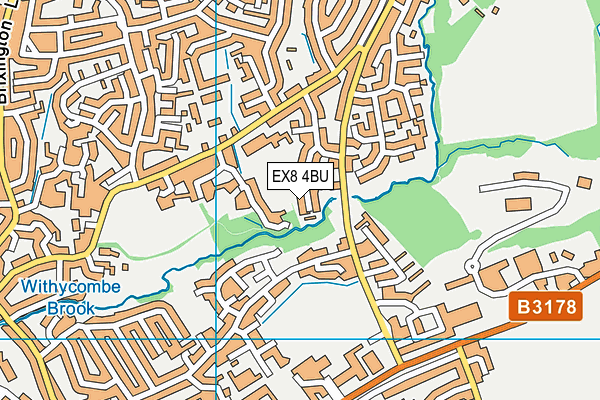 EX8 4BU map - OS VectorMap District (Ordnance Survey)