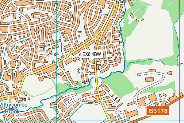 EX8 4BW map - OS VectorMap District (Ordnance Survey)