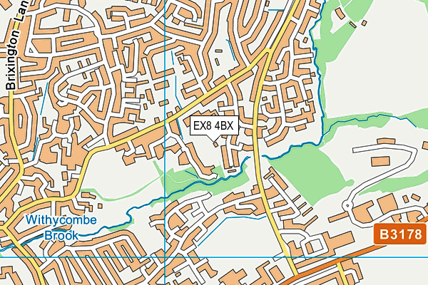 EX8 4BX map - OS VectorMap District (Ordnance Survey)