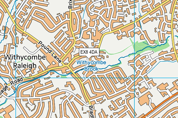 EX8 4DA map - OS VectorMap District (Ordnance Survey)