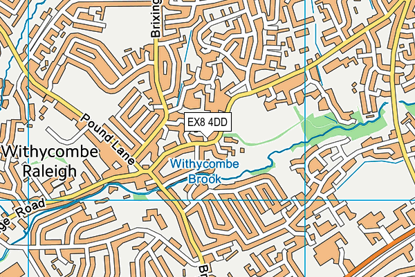 EX8 4DD map - OS VectorMap District (Ordnance Survey)