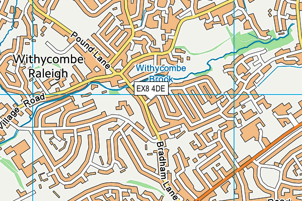 EX8 4DE map - OS VectorMap District (Ordnance Survey)