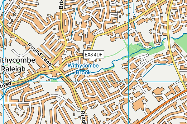 EX8 4DF map - OS VectorMap District (Ordnance Survey)