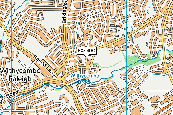 EX8 4DG map - OS VectorMap District (Ordnance Survey)