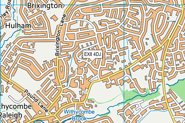 EX8 4DJ map - OS VectorMap District (Ordnance Survey)