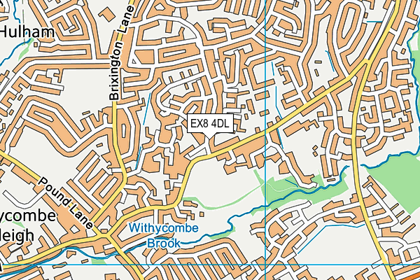 EX8 4DL map - OS VectorMap District (Ordnance Survey)