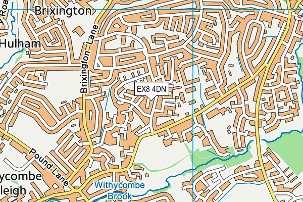 EX8 4DN map - OS VectorMap District (Ordnance Survey)