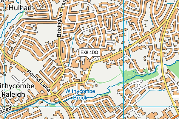 EX8 4DQ map - OS VectorMap District (Ordnance Survey)