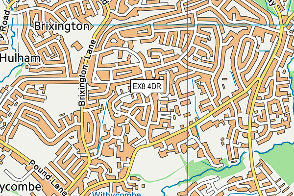 EX8 4DR map - OS VectorMap District (Ordnance Survey)